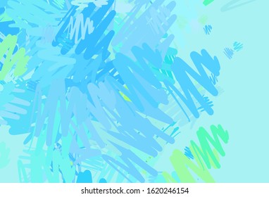 Light Blue, Green vector pattern with sharp lines. Glitter abstract illustration with colorful sticks. Pattern for your busines websites.