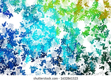 Light Blue, Green vector pattern with random forms. Simple colorful illustration with abstract gradient shapes. Modern design for your business card.