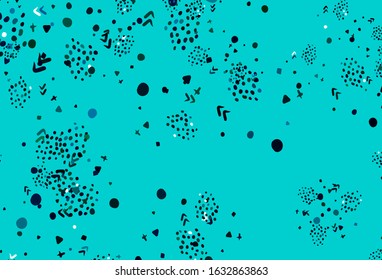 Light Blue, Green vector pattern with random forms. Illustration with colorful gradient shapes in abstract style. Modern design for your business card.