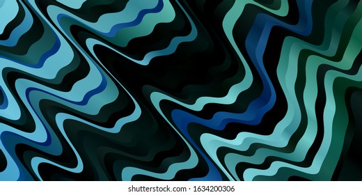 Light Blue, Green vector pattern with lines. Brand new colorful illustration with bent lines. Pattern for websites, landing pages.