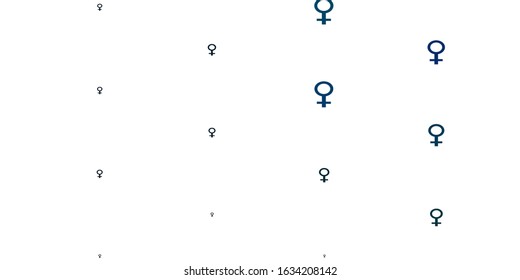 Light Blue, Green vector pattern with feminism elements. Simple design in abstract style with women’s rights activism. Background for cell phones.