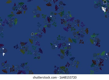 Light Blue, Green vector pattern with random forms. Illustration with colorful gradient shapes in abstract style. Elegant design for wallpapers.