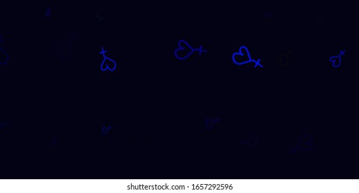 Light Blue, Green vector pattern with feminism elements. Abstract illustration with a depiction of women's power. Simple design for your web site.