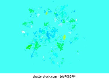 Light Blue, Green vector pattern with random forms. Illustration with colorful gradient shapes in abstract style. Modern design for your business card.