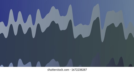 Light Blue, Green vector pattern with curved lines. Colorful geometric sample with gradient curves.  Best design for your ad, poster, banner.