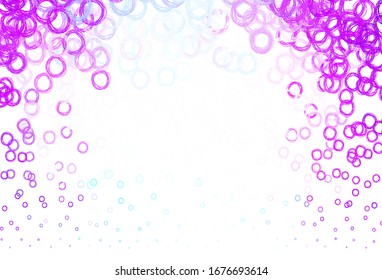 Light Blue, Green vector pattern with spheres. Blurred bubbles on abstract background with colorful gradient. New template for your brand book.