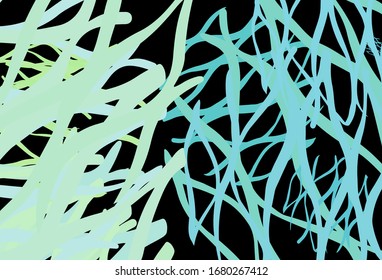 Light Blue, Green vector pattern with bent lines. Colorful illustration in abstract style with gradient. A completely new design for your business.