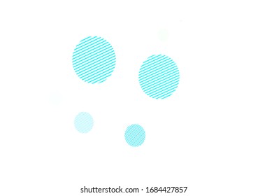 Light Blue, Green vector pattern with spheres. Blurred bubbles on abstract background with colorful gradient. New template for your brand book.