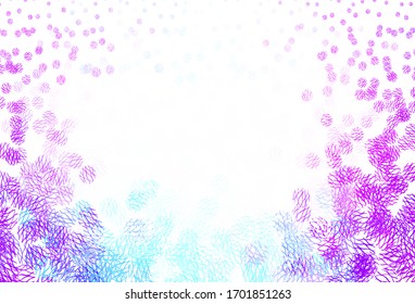Light Blue, Green vector pattern with spheres, lines. Modern abstract illustration with colorful dots, lines. Pattern for futuristic ad, booklets.