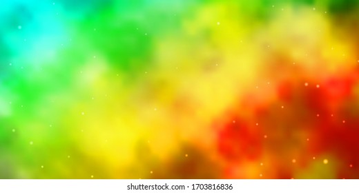 Light Blue, Green vector pattern with abstract stars. Colorful illustration with abstract gradient stars. Pattern for wrapping gifts.
