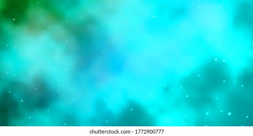 Light Blue, Green vector pattern with abstract stars. Colorful illustration with abstract gradient stars. Pattern for wrapping gifts.