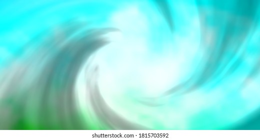 Light Blue, Green vector pattern with clouds swirls. Abstract illustration with colorful gradient clouds. Colorful pattern for app design.