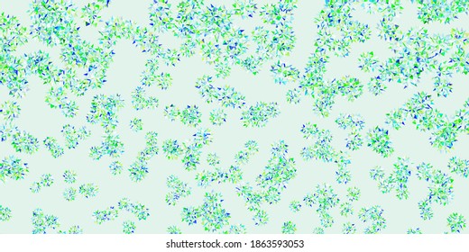 Light blue, green vector pattern with colored snowflakes. Simple abstract illustration with ice, snow, snowflakes. New year background.