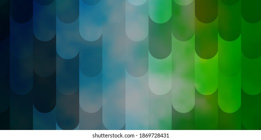 Light Blue, Green vector pattern with lines. Colorful gradient illustration with abstract flat lines. Template for your UI design.