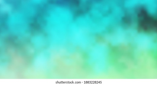 Light Blue, Green vector pattern with clouds. Illustration in abstract style with gradient clouds. Template for landing pages.