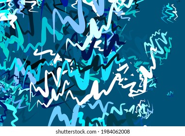 Light Blue, Green vector pattern with curved lines. Colorful geometric sample with gradient lines.  A new texture for your  ad, booklets, leaflets.