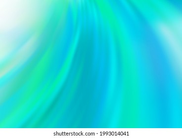 Light Blue, Green vector pattern with bent ribbons. Shining illustration, which consist of blurred lines, circles. The template for cell phone backgrounds.