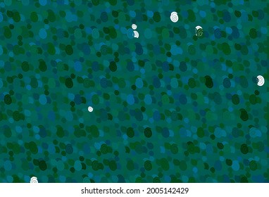 Light Blue, Green vector pattern with bubble shapes. A completely new color illustration in marble style. The best blurred design for your business.