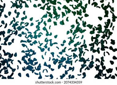 Light Blue, Green vector pattern with chaotic shapes. Illustration with colorful gradient shapes in abstract style. Best smart design for your business.