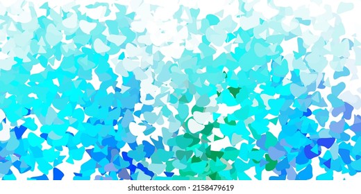 Light blue, green vector pattern with abstract shapes. Simple design in abstract style with gradient forms. Smart design for your business.