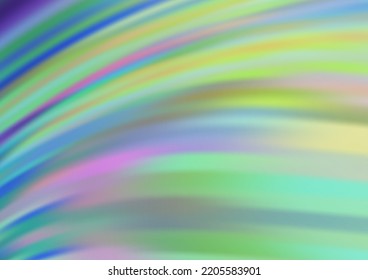 Light Blue, Green vector pattern with lines, ovals. Shining illustration, which consist of blurred lines, circles. A completely new template for your business design.