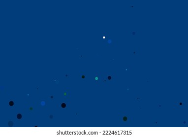 Light Blue, Green vector pattern with spheres. Modern abstract illustration with colorful water drops. Pattern of water, rain drops.