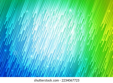 Light Blue, Green vector pattern with sharp lines. Shining colored illustration with sharp stripes. Pattern for your busines websites.