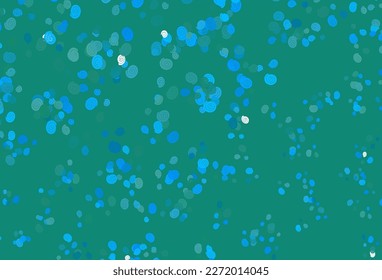 Light Blue, Green vector pattern with bubble shapes. Brand new colored illustration in marble style with gradient. The template for cell phone backgrounds.