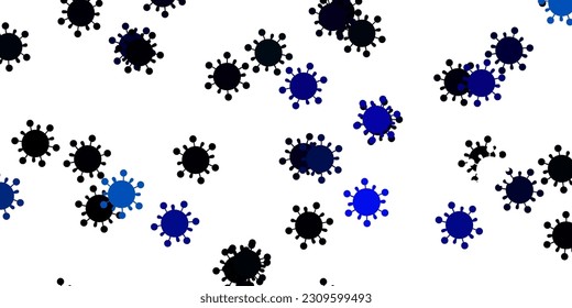 Patrón vectorial verde claro azul con elementos coronavirus. Ilustración abstracta con formas de gradiente biológico. Sencillo dibujo contra la fiebre de peligro.