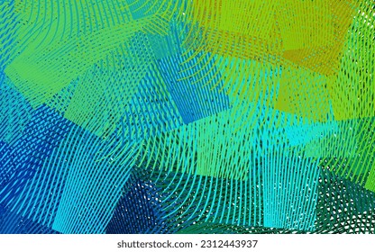 Light Blue, Green vector pattern with curved lines. A sample with colorful lines, shapes. Best design for your business.