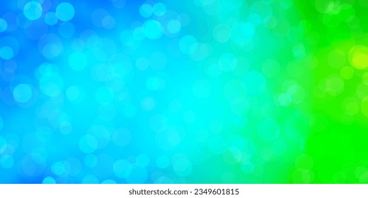 Light Blue, Green vector pattern with circles. Abstract colorful disks on simple gradient background. Pattern for websites, landing pages.