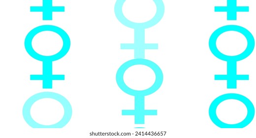 Light Blue, Green vector pattern with feminism elements. Abstract illustration with a depiction of women's power. Background for cell phones.