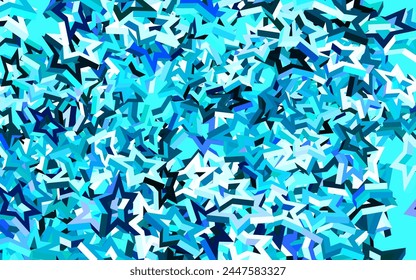Azul claro, patrón de Vector verde con estrellas de navidad. Ilustración abstracta brillante con estrellas de colores. Patrón para los Sitios web astrológicos.