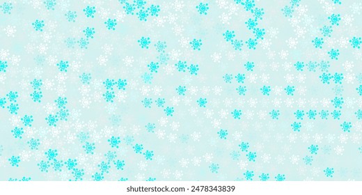 Light Blue, Green vector pattern with coronavirus elements. Colorful abstract illustration with gradient medical shapes. Wallpaper for health protection.