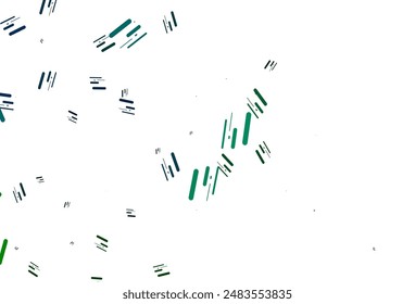 Light Blue, Green vector pattern with narrow lines. Glitter abstract illustration with colored sticks. Best design for your ad, poster, banner.