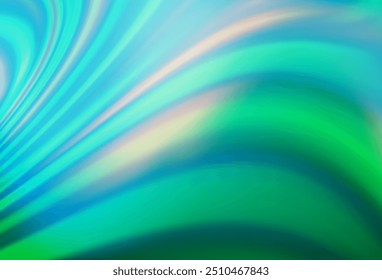 Light Blue, Green vector pattern with liquid shapes. Colorful abstract illustration with gradient lines. A completely new template for your business design.