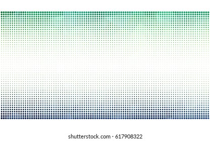 Light Blue, Green vector pattern of geometric circle shapes. Colorful mosaic banner. Geometric background with colored disks.