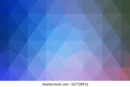 Light Blue, Green vector Pattern.  triangular template. Geometric sample. Repeating routine with triangle shapes. New texture for your design. Pattern can be used for background.