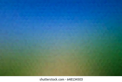 Light Blue, Green vector pattern. Hexagonal template. Geometric sample. Repeating hexagon shapes. Brand-New texture for your design. Pattern can be used for background