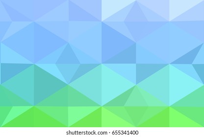 Light Blue, Green vector Pattern.  triangular template. Geometric sample. Repeating routine with triangle shapes. New texture for your design. Pattern can be used for background.