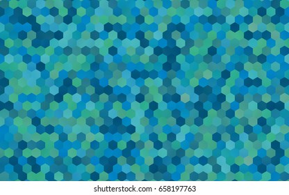Light Blue, Green vector pattern. Hexagonal template. Geometric sample. Repeating hexagon shapes. Brand-New texture for your design. Pattern can be used for background