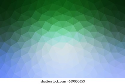 Light Blue, Green vector Pattern.  triangular template. Geometric sample. Repeating routine with triangle shapes. New texture for your design. Pattern can be used for background.