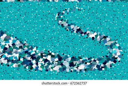 Light Blue, Green vector pattern. Brand-new rectangular template. Shining geometric sample. Repeating theme with rectangular shapes. Texture for your design.