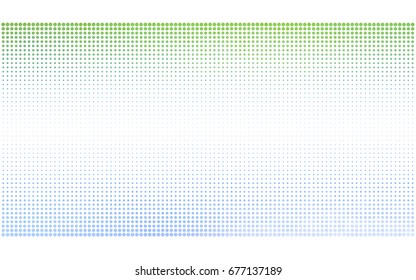 Light Blue, Green vector pattern of geometric circle shapes. Colorful mosaic banner. Geometric background with colored disks.