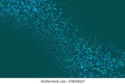 Light Blue, Green vector pattern. Hexagonal template. Geometric sample. Repeating hexagon shapes. Brand-New texture for your design. Pattern can be used for background