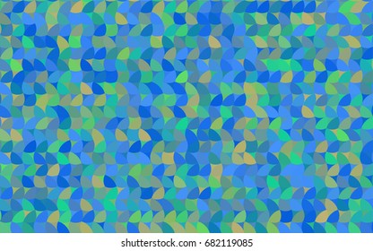 Light Blue, Green vector pattern with colored spheres. Geometric sample of repeating circles on white background in halftone style.