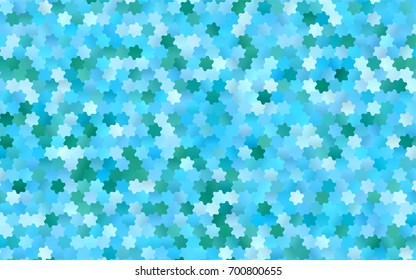 Light Blue, Green vector pattern. Hexagonal template. Geometric sample. Repeating hexagon shapes. Brand-New texture for your design. Pattern can be used for background