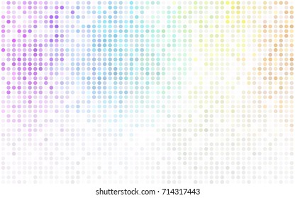 Light Blue, Green vector pattern with colored spheres. Geometric sample of repeating circles on white background in halftone style.