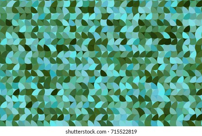 Light Blue, Green vector pattern with colored spheres. Geometric sample of repeating circles on white background in halftone style.