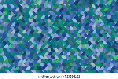 Light Blue, Green vector pattern with colored spheres. Geometric sample of repeating circles on white background in halftone style.